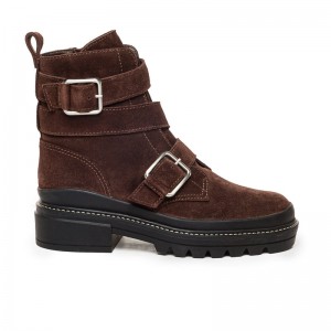 Botines Bernardo Durban Moto Mujer Chocolate | LPX1792UF