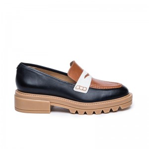 Mocasines Bernardo Chandler Lug-Sole Mujer Negros Marrom Oscuro | IEK4099HF