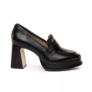 Mocasines Bernardo Natalie Platform Mujer Negros | ARN9840PW
