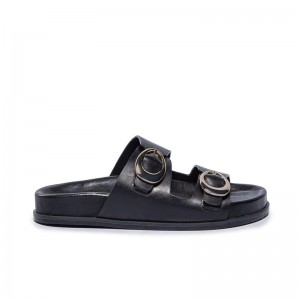 Sandalias Deslizantes Bernardo Evie Mujer Negros | WCP3140MU