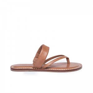 Sandalias Planas Bernardo Leia Thong Mujer Marrom | SWI1594NX