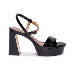 Sandalias Plataforma Bernardo Ventura Mujer Negros | RBU9323DY