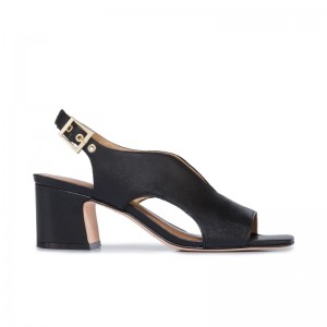 Sandalias Tacones Bernardo Bedford Mid Mujer Negros | JAJ8010YZ