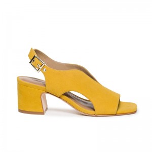 Sandalias Tacones Bernardo Bedford Mid Mujer Amarillos | WLM2319GA
