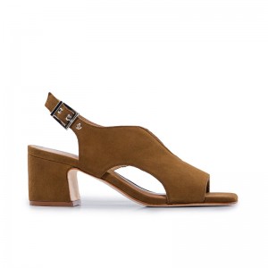 Sandalias Tacones Bernardo Bedford Mid Mujer Marrom Oscuro | RFQ7750BY
