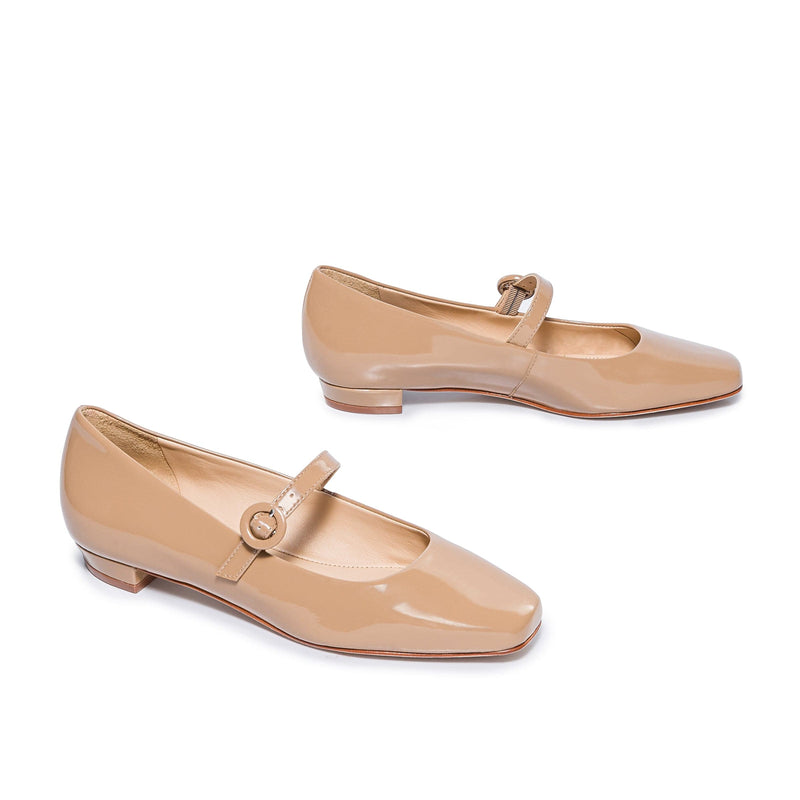 Bailarinas Bernardo Gabriela Mary Jane Mujer Beige | XFS484RJ