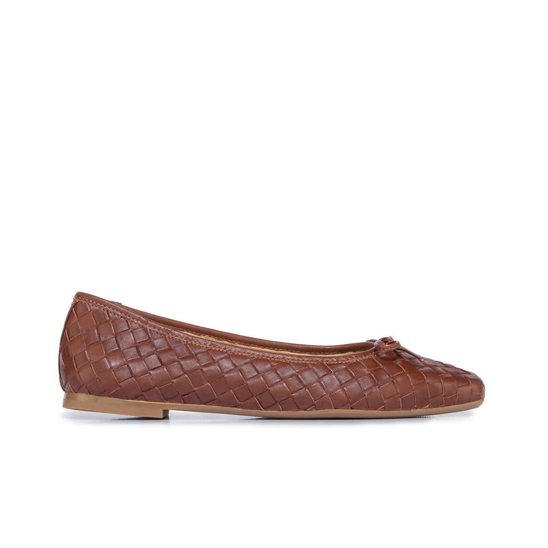 Bailarinas Bernardo Gwynn Woven Mujer Chocolate | NDS9658VQ