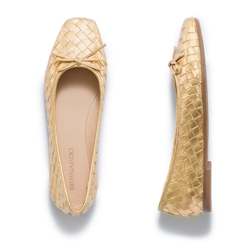 Bailarinas Bernardo Gwynn Woven Mujer Dorados | PDP3264KX