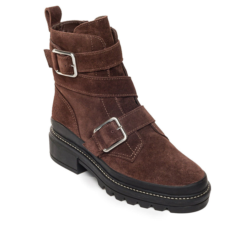 Botines Bernardo Durban Moto Mujer Chocolate | LPX1792UF