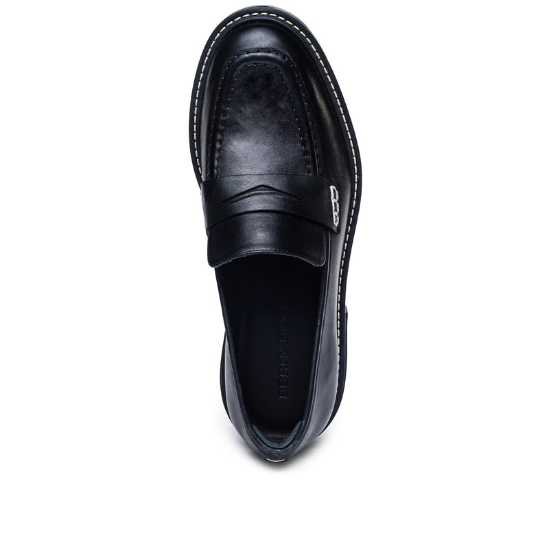 Mocasines Bernardo Chandler Lug-Sole Mujer Negros | IXO552YJ