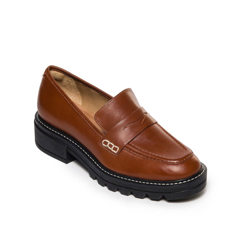 Mocasines Bernardo Chandler Lug-Sole Mujer Marrom Oscuro | ILP5137VT