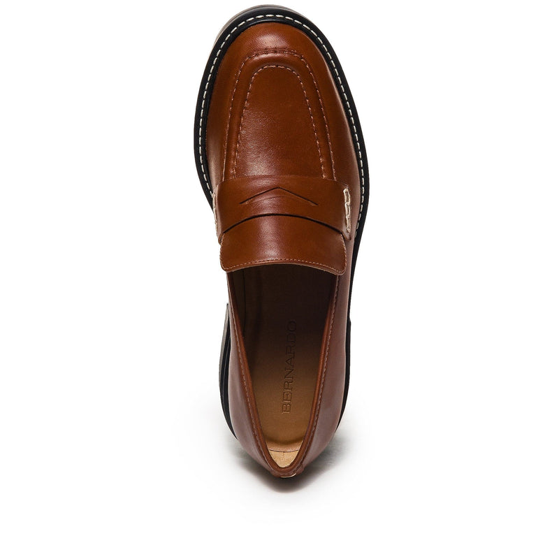 Mocasines Bernardo Chandler Lug-Sole Mujer Marrom Oscuro | ILP5137VT