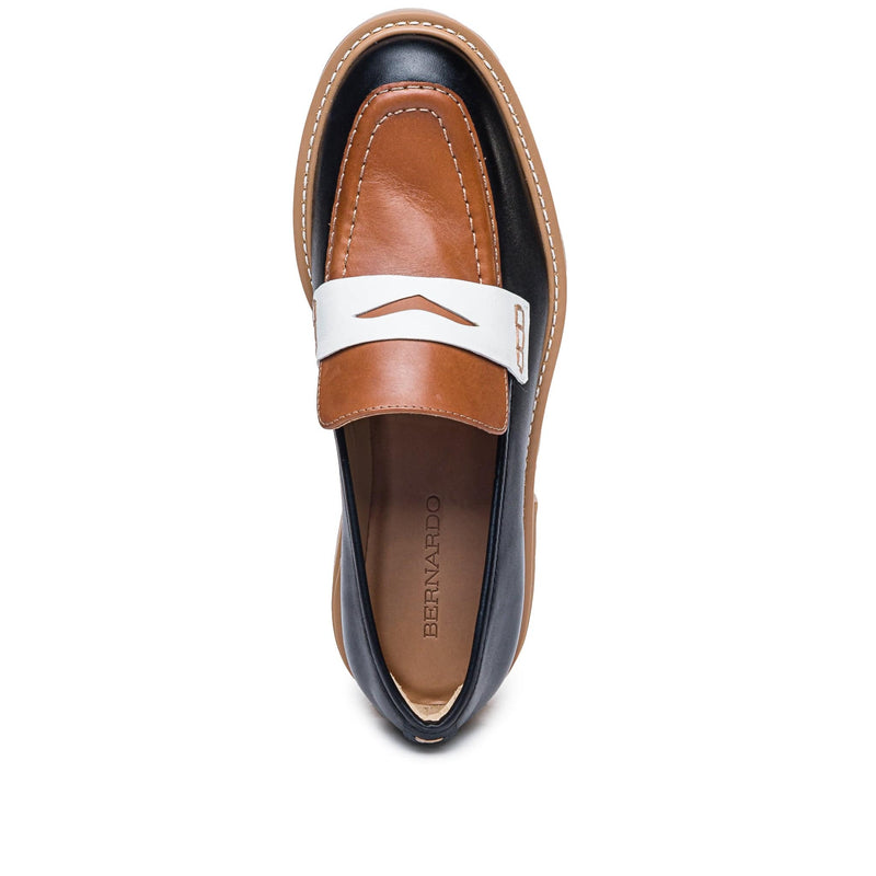 Mocasines Bernardo Chandler Lug-Sole Mujer Negros Marrom Oscuro | IEK4099HF