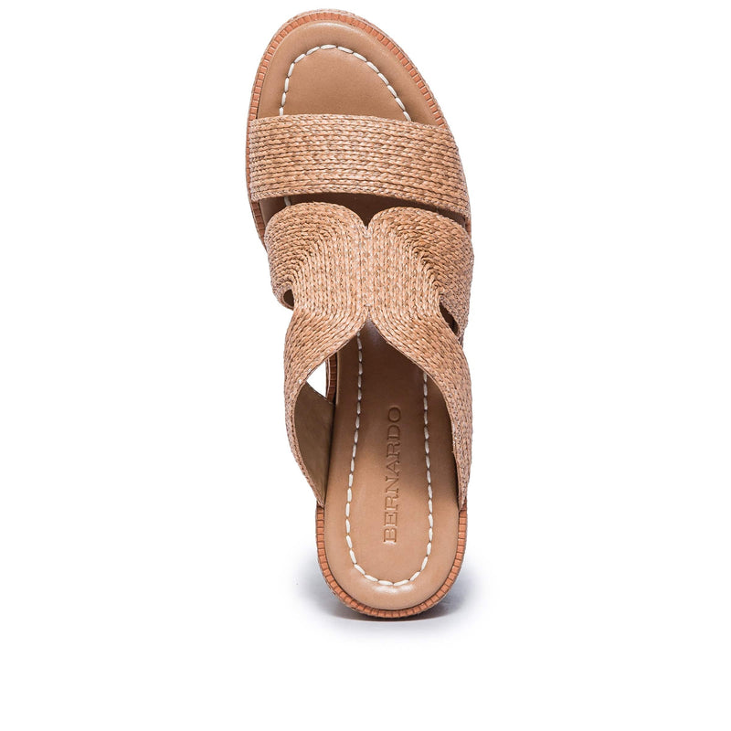 Sandalias Cuña Bernardo Kaian Raffia Mujer Marrom | SMJ7730RE