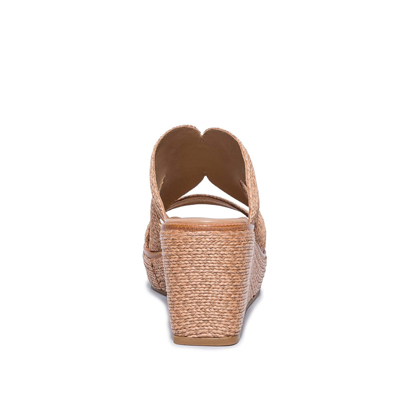 Sandalias Cuña Bernardo Kaian Raffia Mujer Marrom | SMJ7730RE
