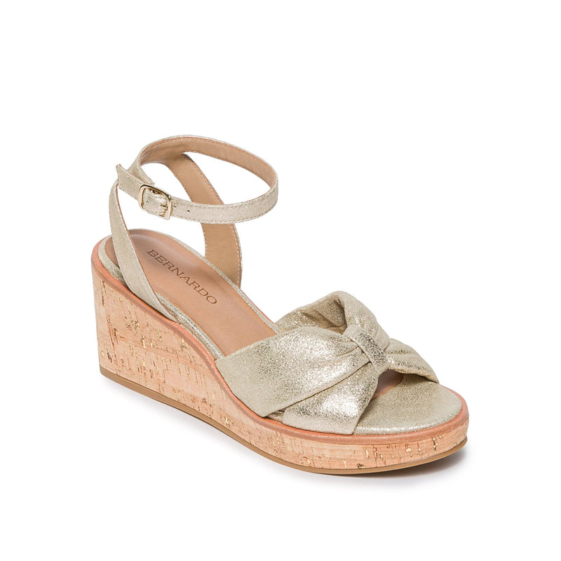 Sandalias Cuña Bernardo Kearny Mujer Dorados | LPN3099CO