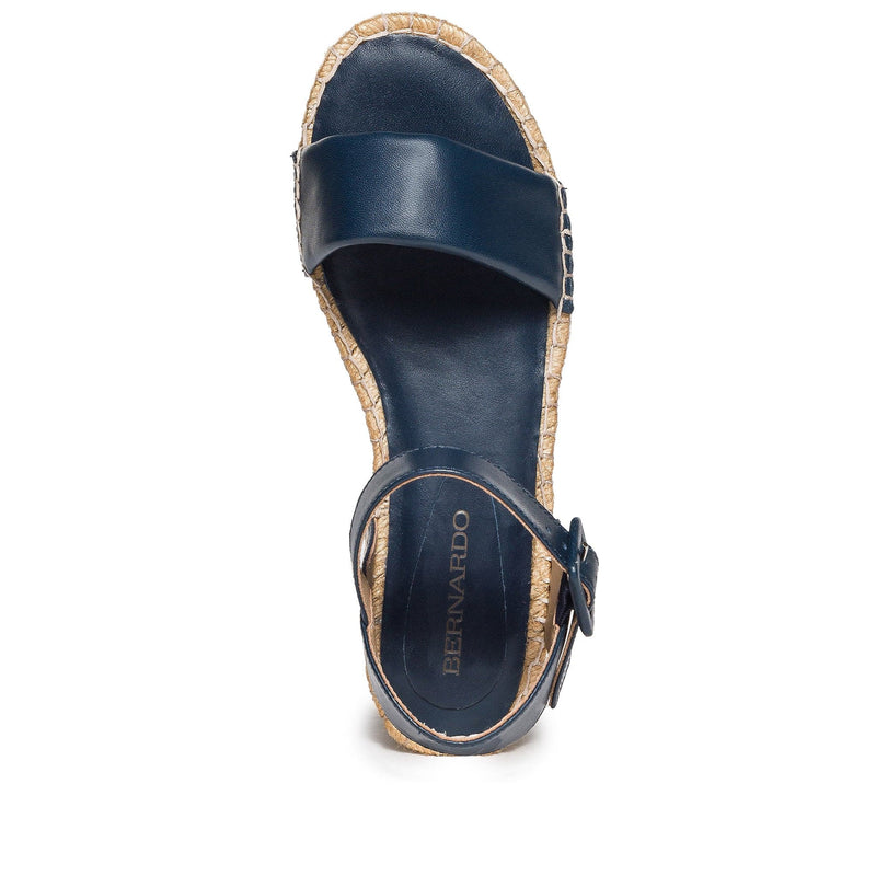 Sandalias Cuña Bernardo Madrid Espadrille Mujer Azul Marino | RAU1625AV