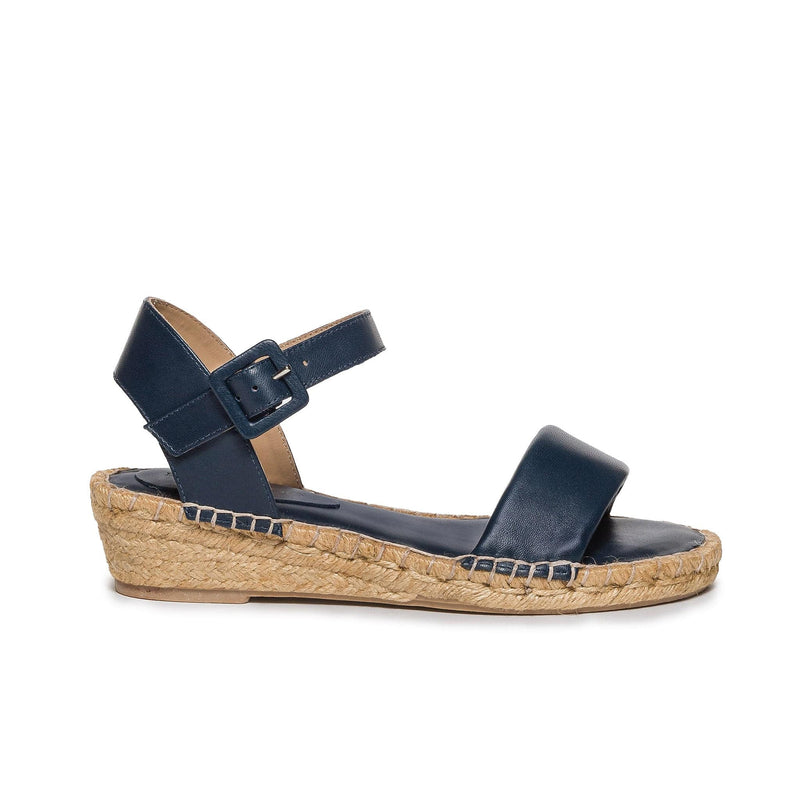 Sandalias Cuña Bernardo Madrid Espadrille Mujer Azul Marino | RAU1625AV