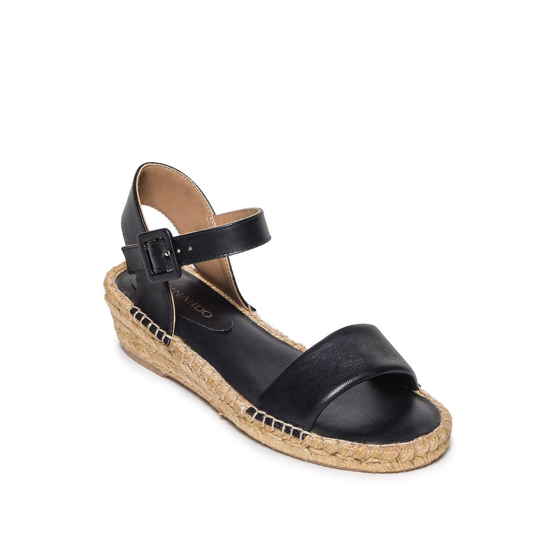 Sandalias Cuña Bernardo Madrid Espadrille Mujer Negros | BLT834QM