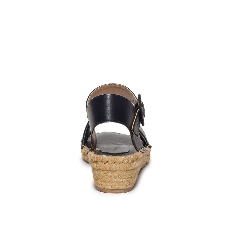 Sandalias Cuña Bernardo Madrid Espadrille Mujer Negros | BLT834QM