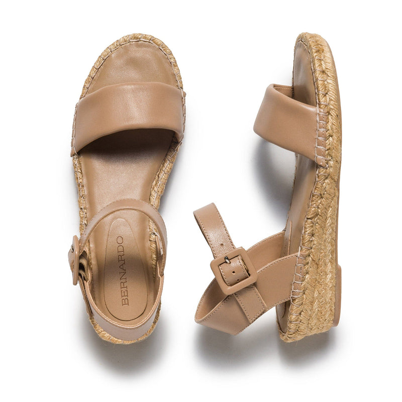 Sandalias Cuña Bernardo Madrid Espadrille Mujer Marrom | LIV324DT