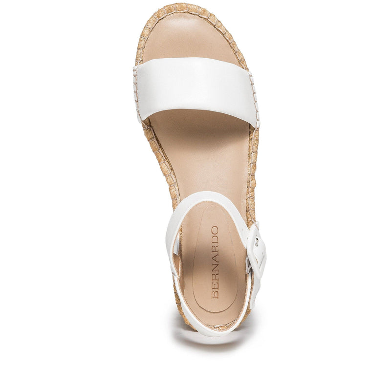 Sandalias Cuña Bernardo Madrid Espadrille Mujer Blancos | RMQ4662OY