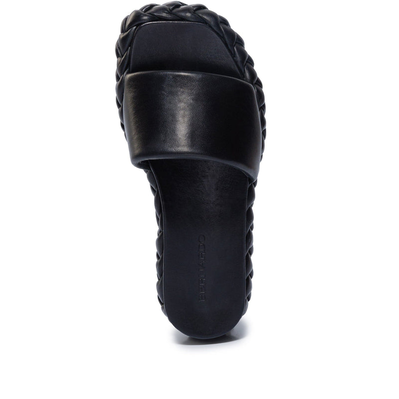 Sandalias Deslizantes Bernardo Charleston Braided Mujer Negros | NFH8310MN