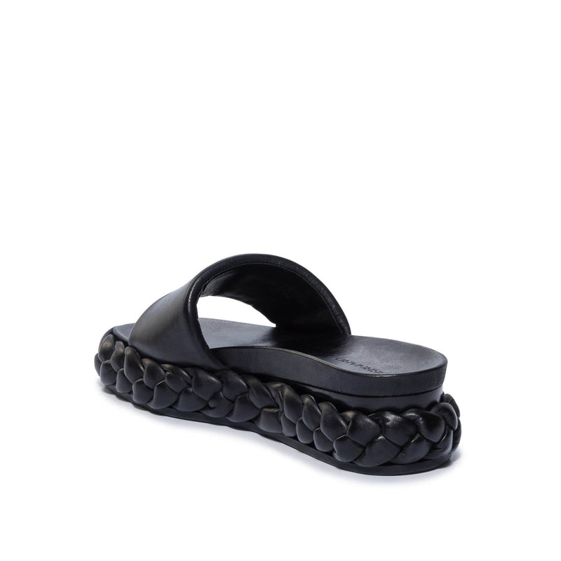 Sandalias Deslizantes Bernardo Charleston Braided Mujer Negros | NFH8310MN