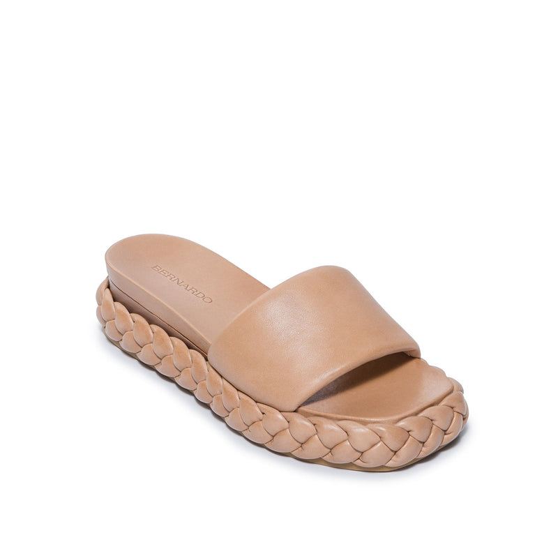 Sandalias Deslizantes Bernardo Charleston Braided Mujer Marrom | DLF7165LE