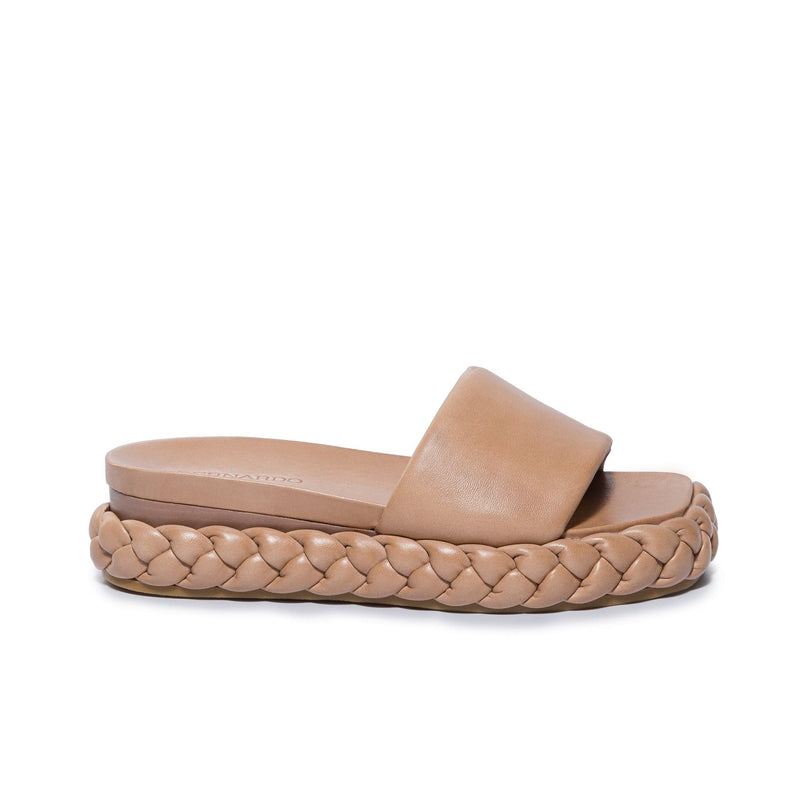 Sandalias Deslizantes Bernardo Charleston Braided Mujer Marrom | DLF7165LE