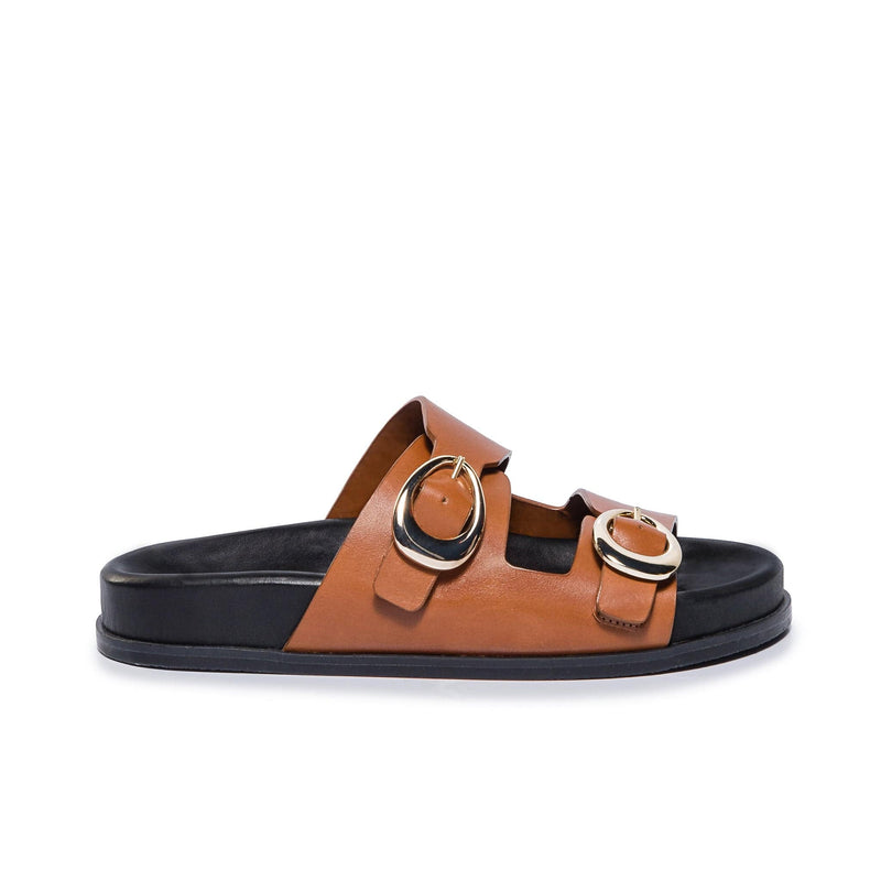 Sandalias Deslizantes Bernardo Evie Mujer Marrom Oscuro | DKI5360QQ