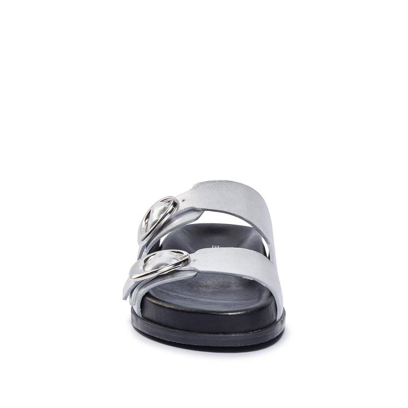 Sandalias Deslizantes Bernardo Evie Mujer Plateados | MGV9273WD