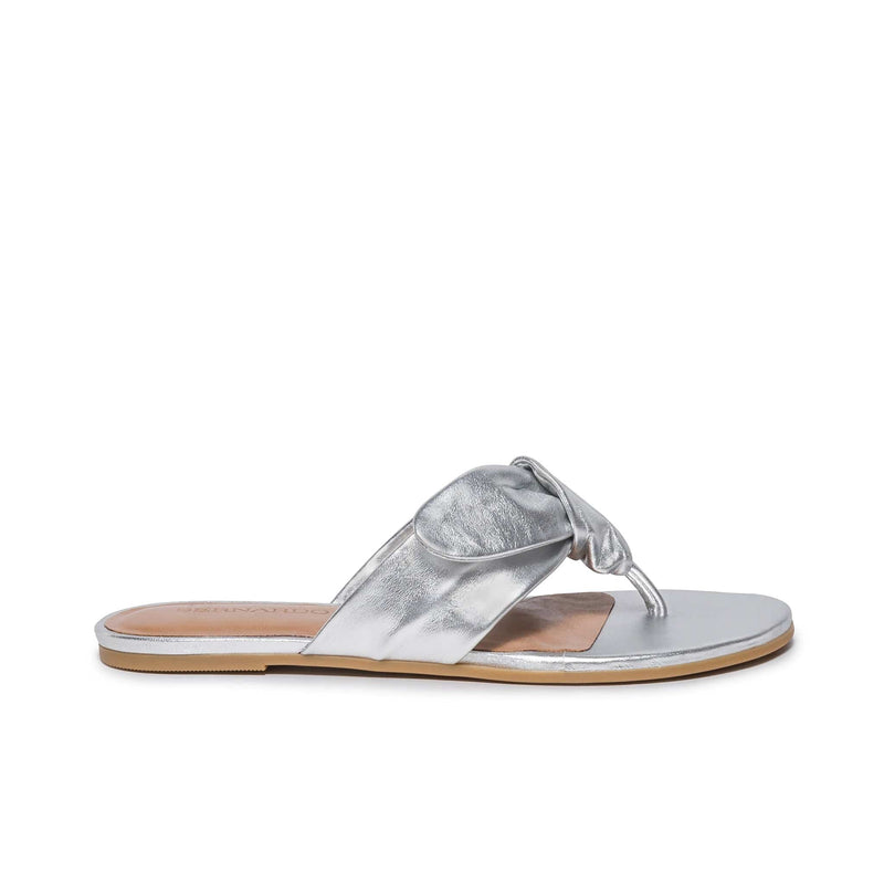 Sandalias Deslizantes Bernardo Harmony Thong Mujer Plateados | BDL4357HQ