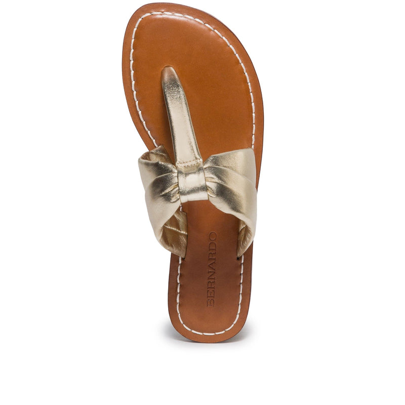 Sandalias Deslizantes Bernardo Margaret Thong Mujer Dorados | YYM7395ZJ