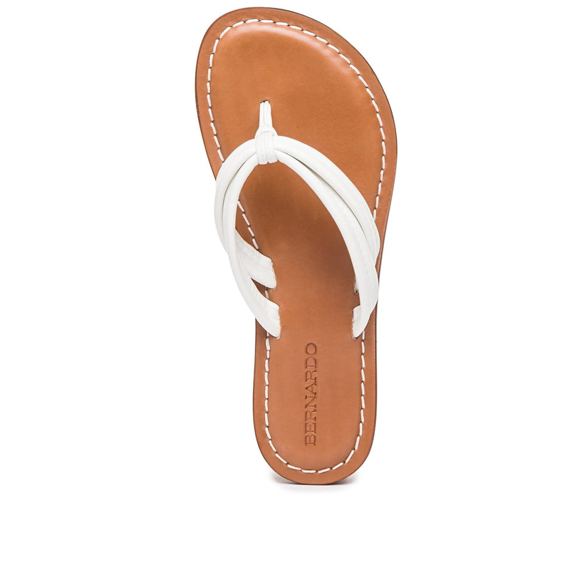 Sandalias Deslizantes Bernardo Miami Thong Mujer Blancos | HDV6261NO