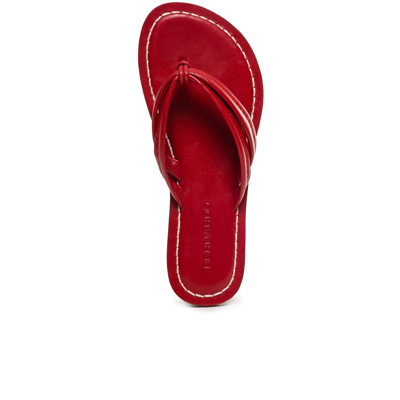 Sandalias Deslizantes Bernardo Miami Thong Mujer Rojos | EIA7128JQ