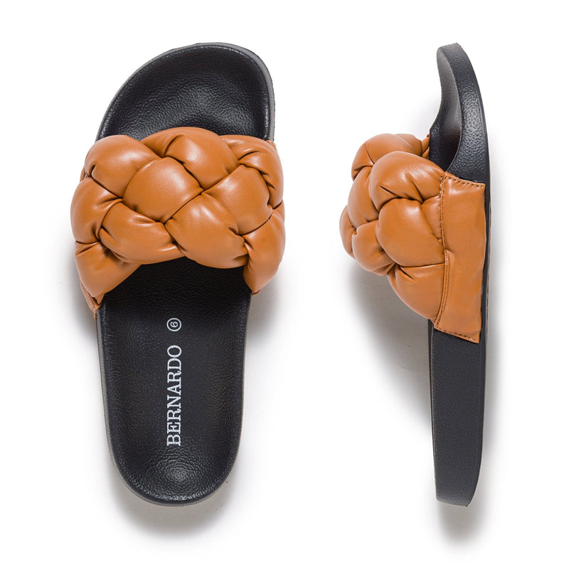 Sandalias Deslizantes Bernardo Rylee Pool Mujer Marrom Oscuro | GXL539UE