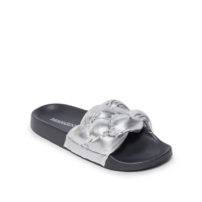 Sandalias Deslizantes Bernardo Rylee Pool Mujer Plateados | SWA3290GC