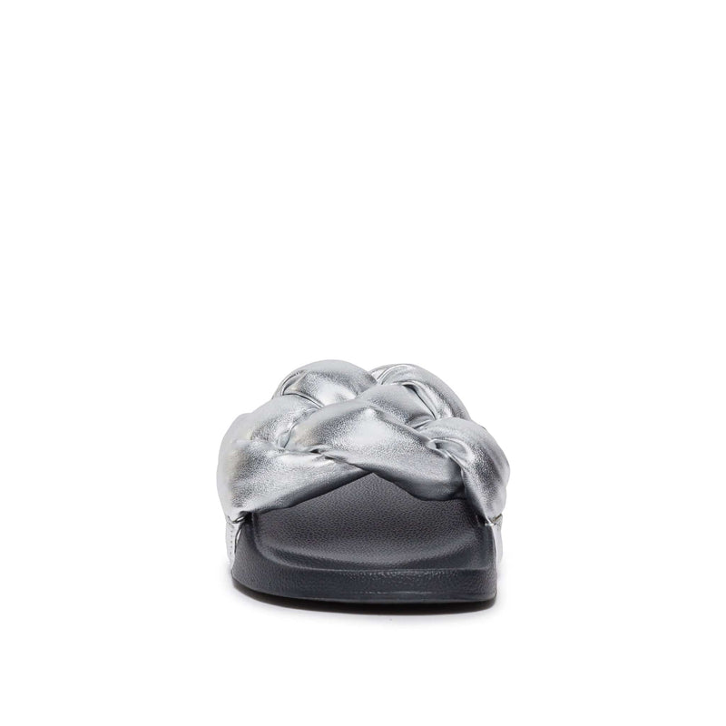 Sandalias Deslizantes Bernardo Rylee Pool Mujer Plateados | SWA3290GC