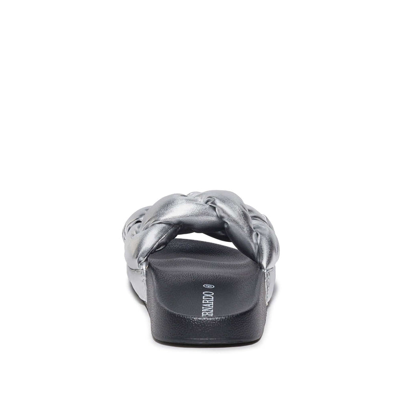 Sandalias Deslizantes Bernardo Rylee Pool Mujer Plateados | SWA3290GC