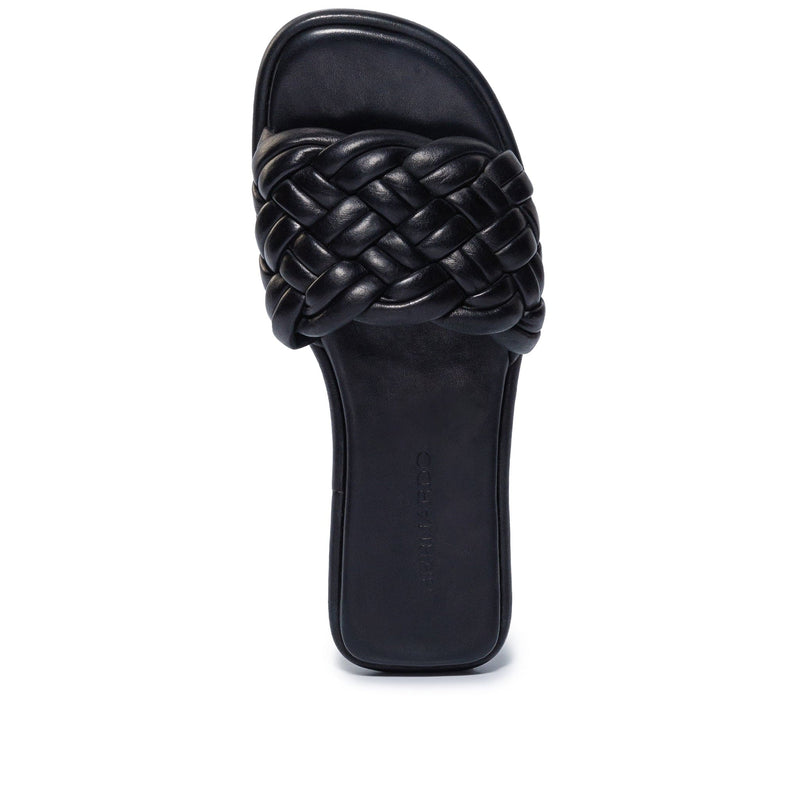 Sandalias Deslizantes Bernardo Troy Woven Mujer Negros | BVZ5290MQ