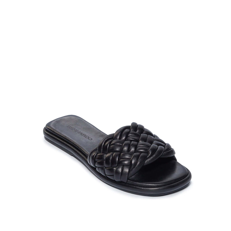 Sandalias Deslizantes Bernardo Troy Woven Mujer Negros | JDR294LU