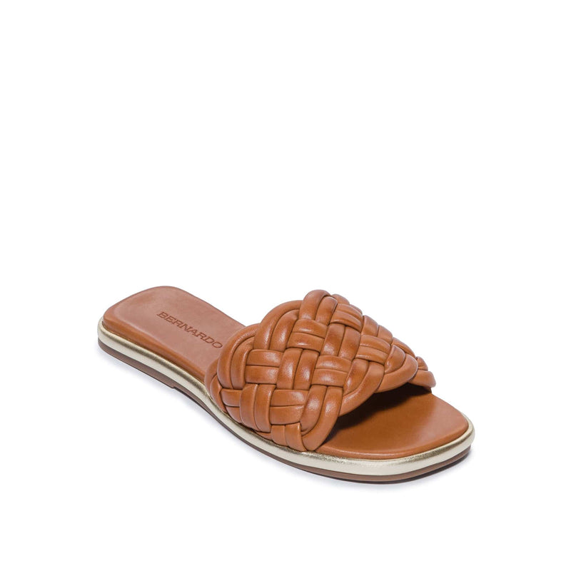 Sandalias Deslizantes Bernardo Troy Woven Mujer Marrom Oscuro | CMT8679DJ