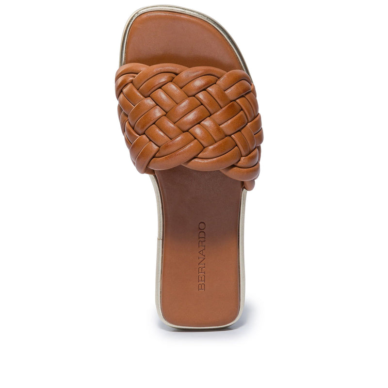 Sandalias Deslizantes Bernardo Troy Woven Mujer Marrom Oscuro | CMT8679DJ