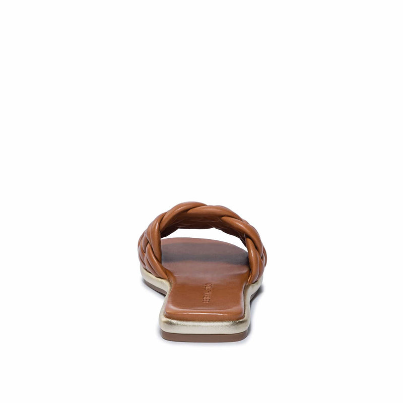 Sandalias Deslizantes Bernardo Troy Woven Mujer Marrom Oscuro | CMT8679DJ