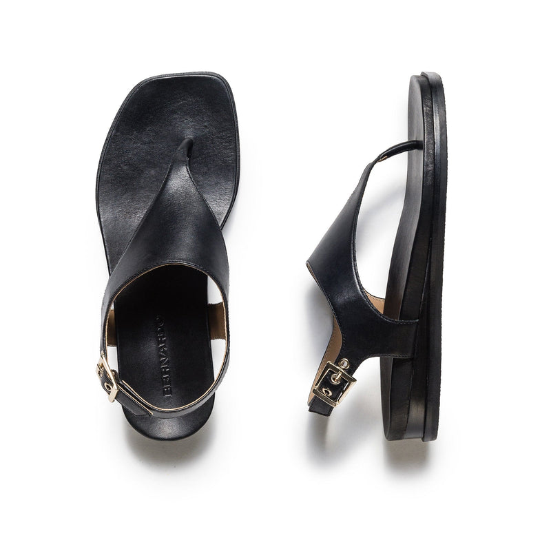 Sandalias Planas Bernardo Concord Thong Mujer Negros | CQT44100XP