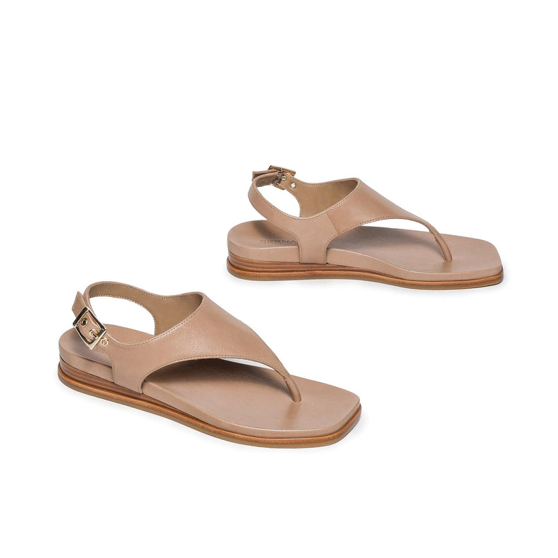 Sandalias Planas Bernardo Concord Thong Mujer Marrom Claro | ZLJ6039DJ