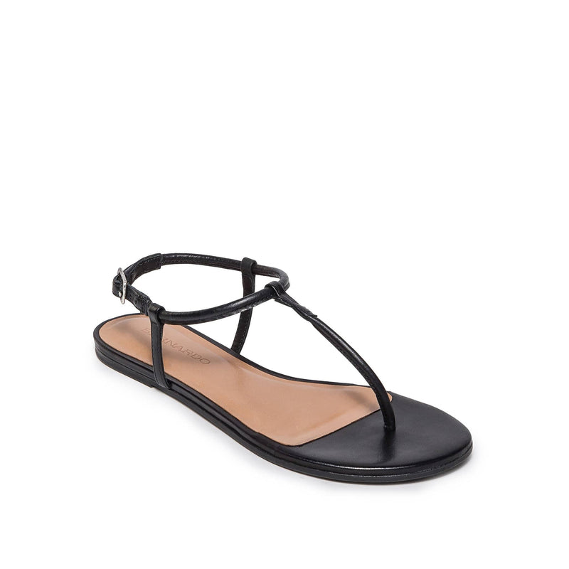 Sandalias Planas Bernardo Haven Thong Mujer Negros | RLC5924HA