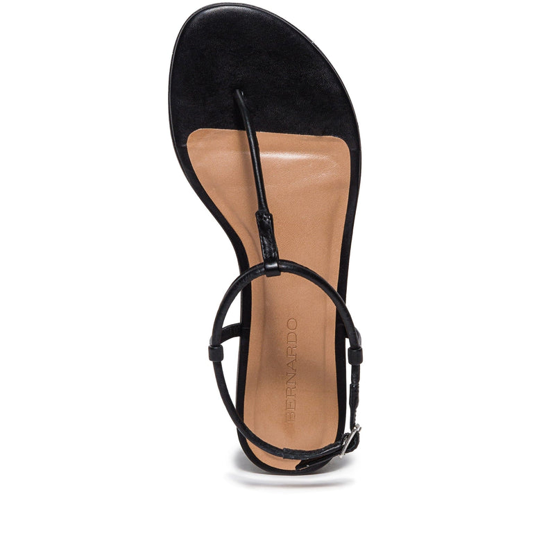 Sandalias Planas Bernardo Haven Thong Mujer Negros | RLC5924HA