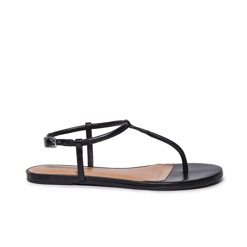 Sandalias Planas Bernardo Haven Thong Mujer Negros | RLC5924HA